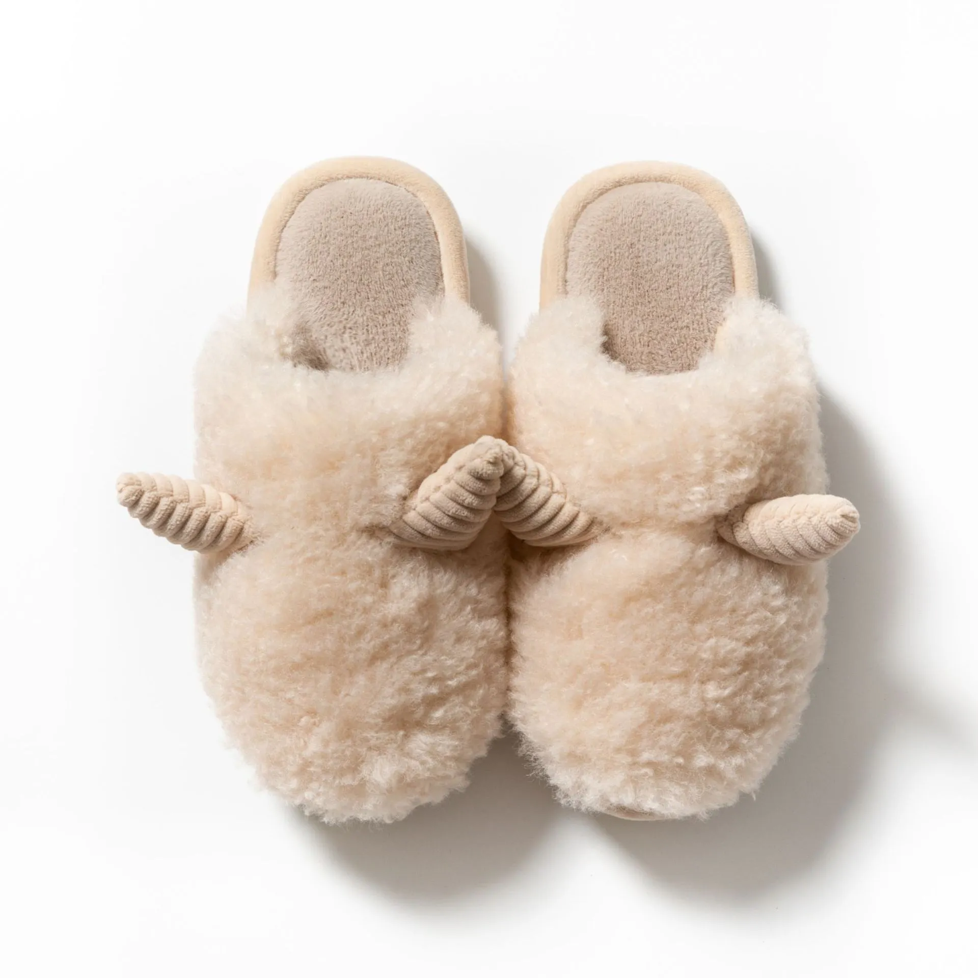 New Winter Horns & Wool Cotton Slippers – Warm, Cozy, and Stylish Footwear