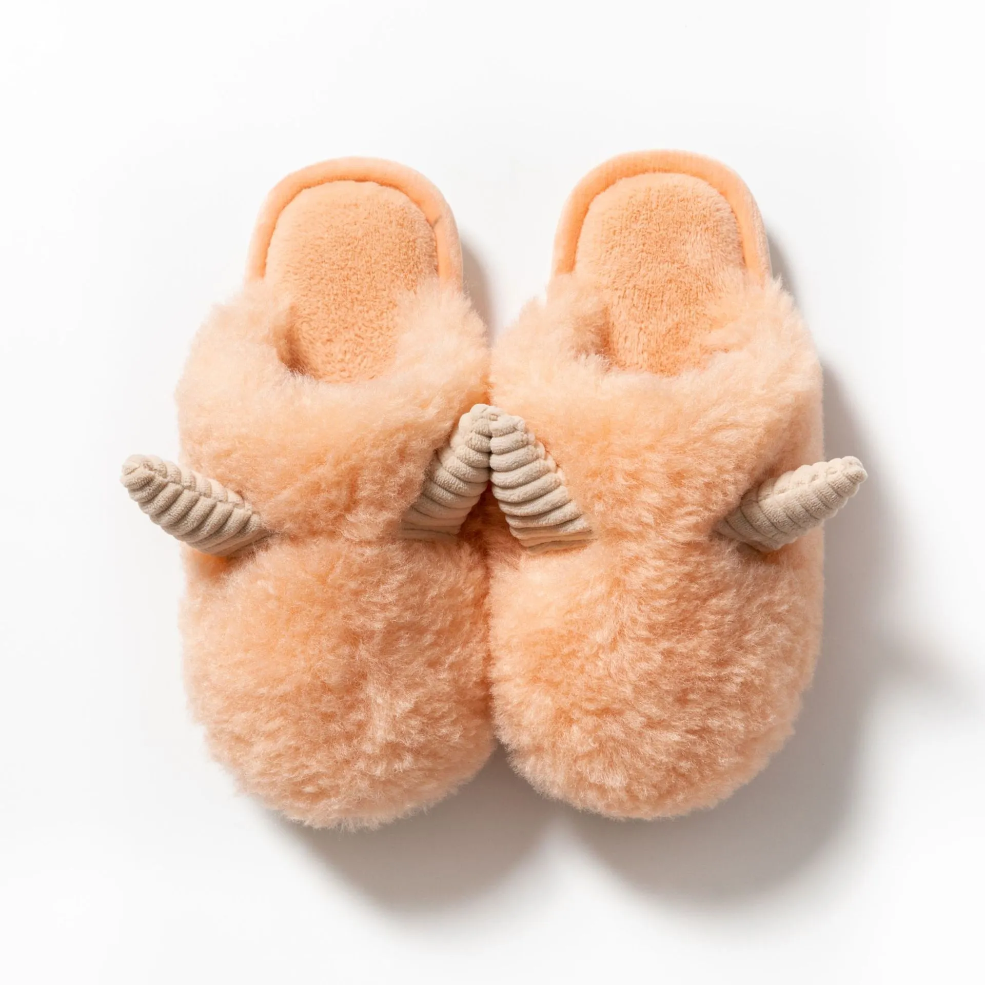 New Winter Horns & Wool Cotton Slippers – Warm, Cozy, and Stylish Footwear