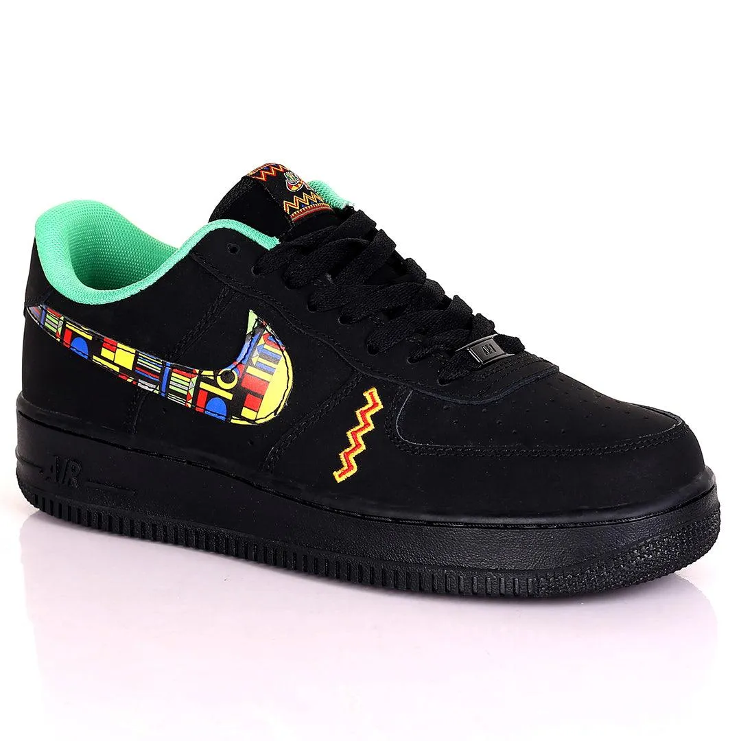 NK Force 1 Low Jamaica Urban Jungle Sneakers - Black