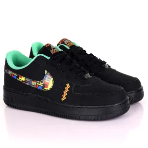 NK Force 1 Low Jamaica Urban Jungle Sneakers - Black