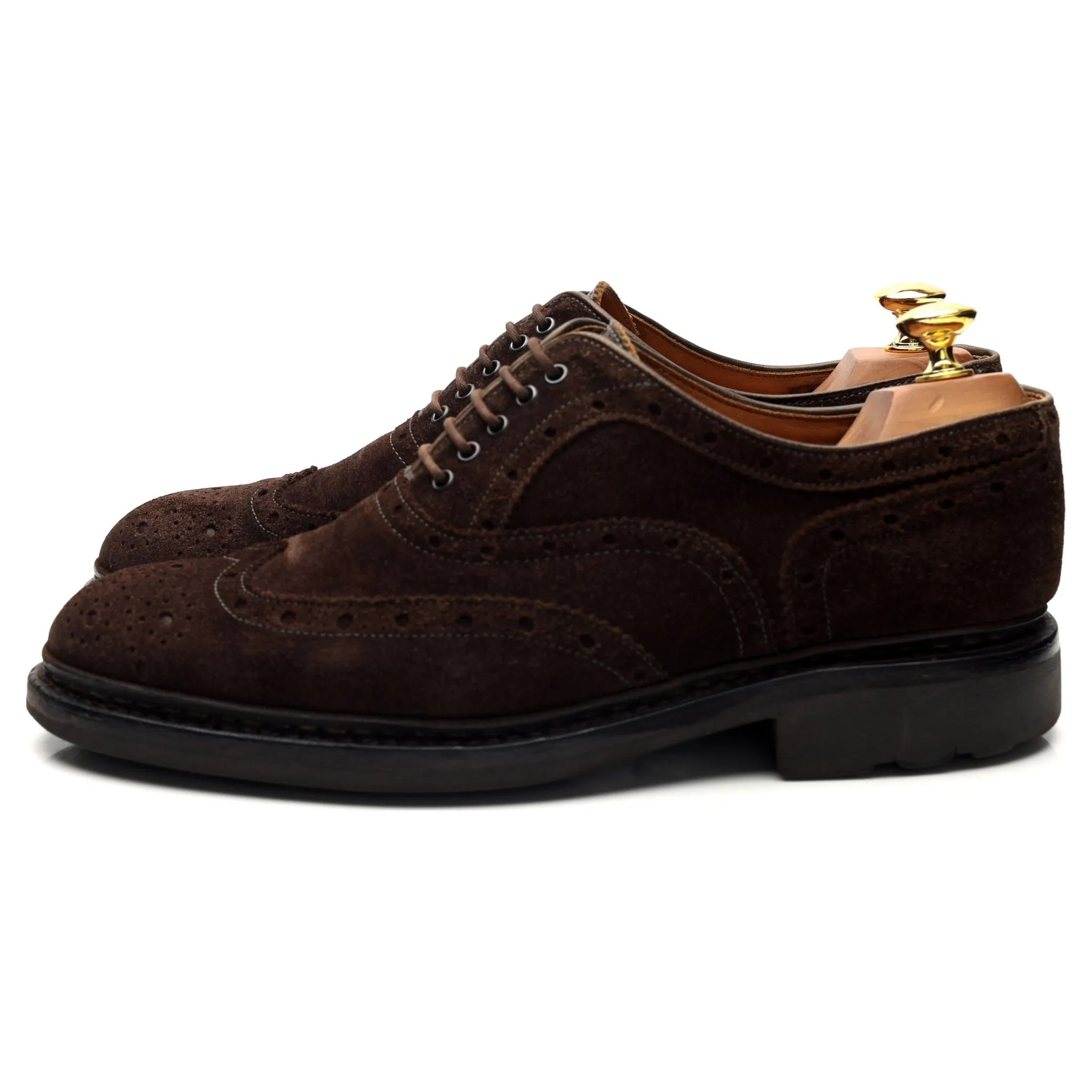 'Owen' Dark Brown Suede Oxford Brogues UK 7