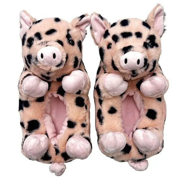 Pig Belly Hugs - Kids' Cute Plush Animal Slippers