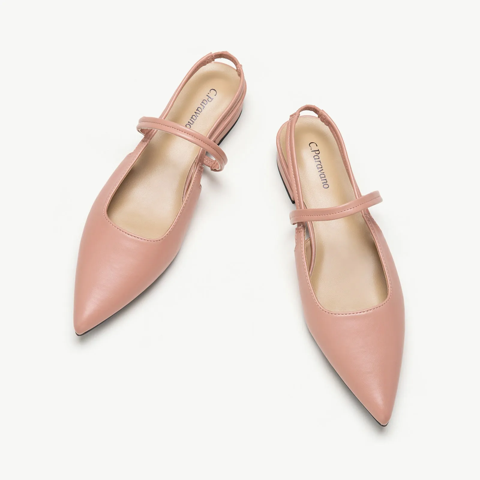 Pointed Toe Slingback Flats (Freya)