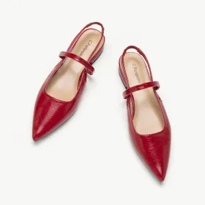 Pointed Toe Slingback Flats (Freya)