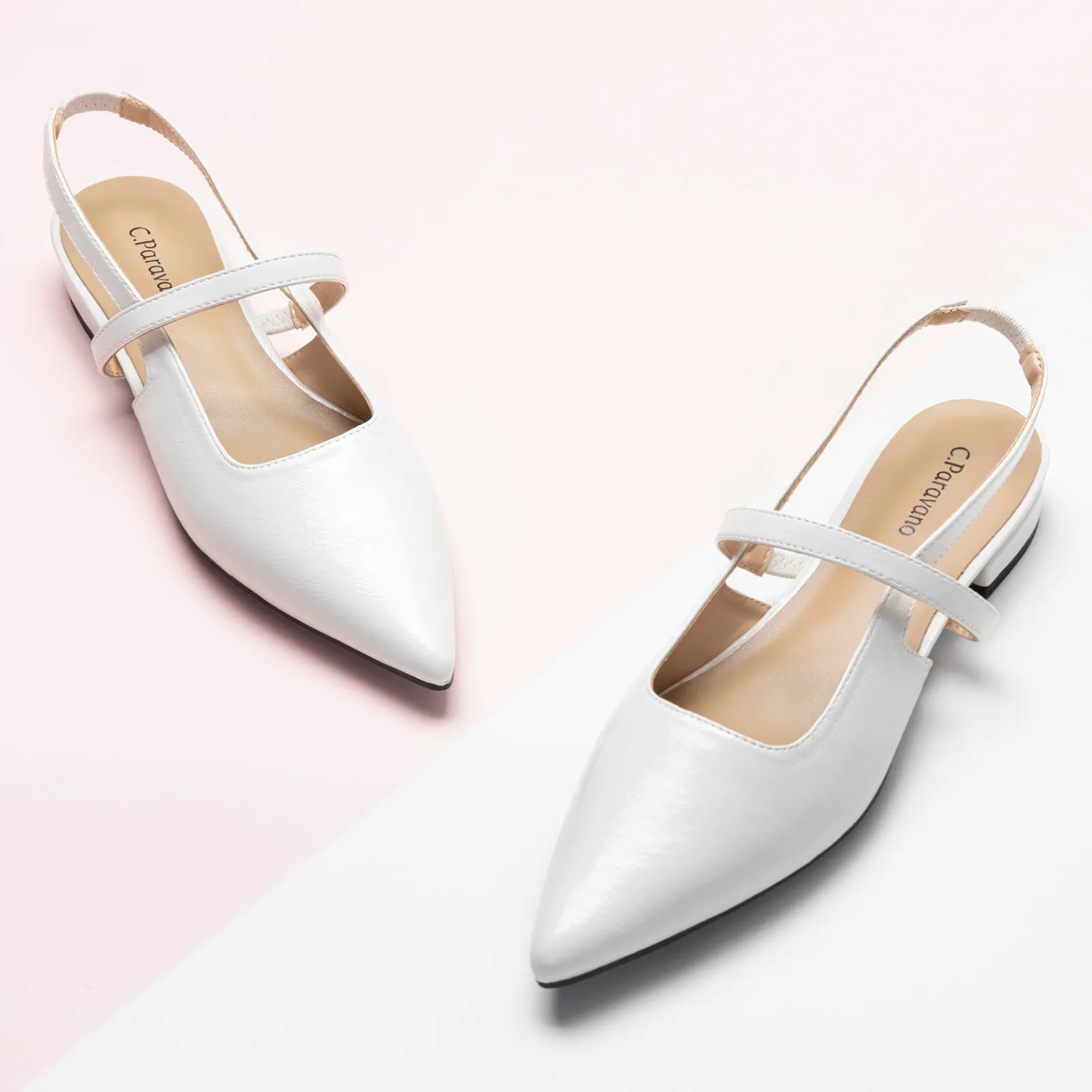 Pointed Toe Slingback Flats (Freya)