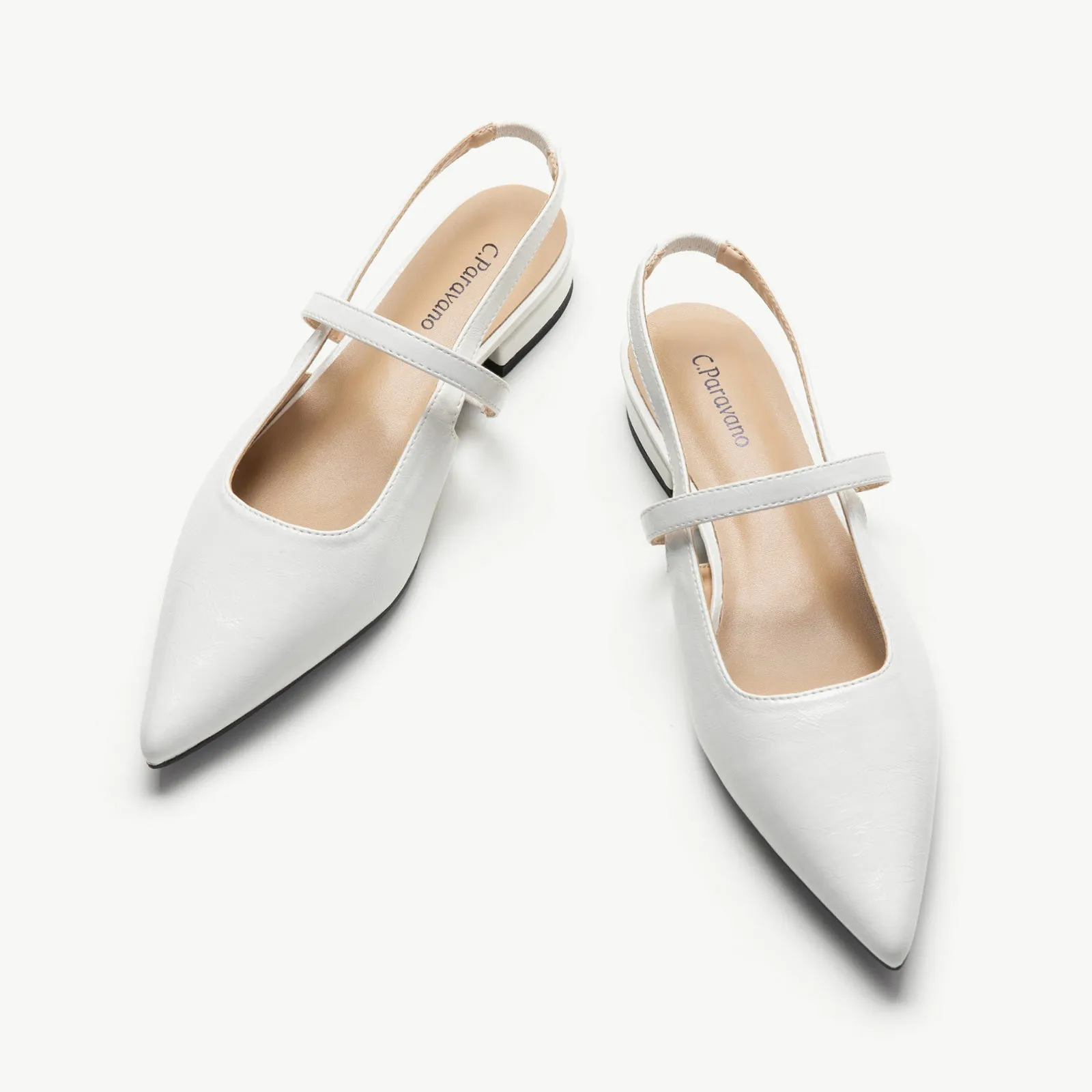 Pointed Toe Slingback Flats (Freya)