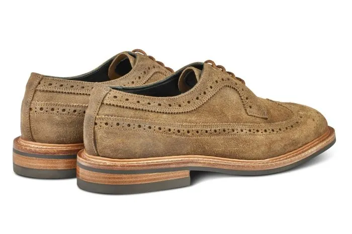 Richard Longwing Brogue - Peanut Reverse Suede