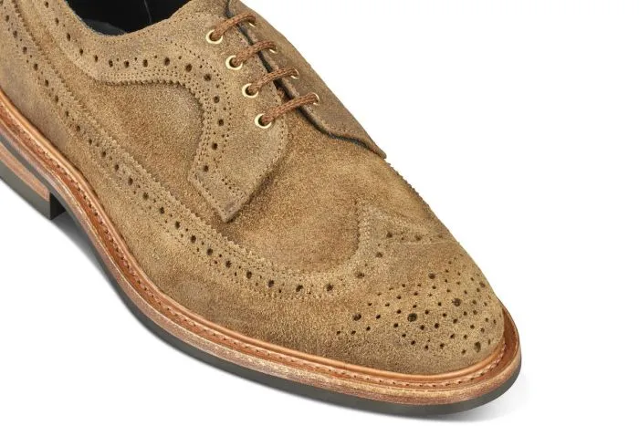 Richard Longwing Brogue - Peanut Reverse Suede