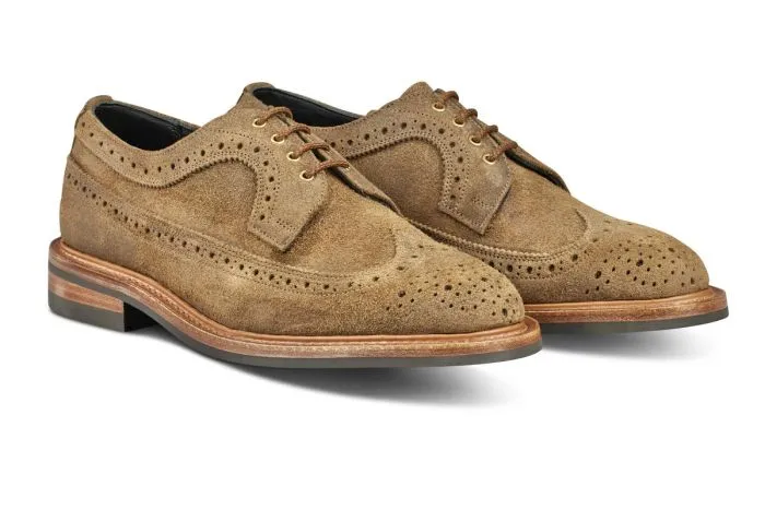 Richard Longwing Brogue - Peanut Reverse Suede