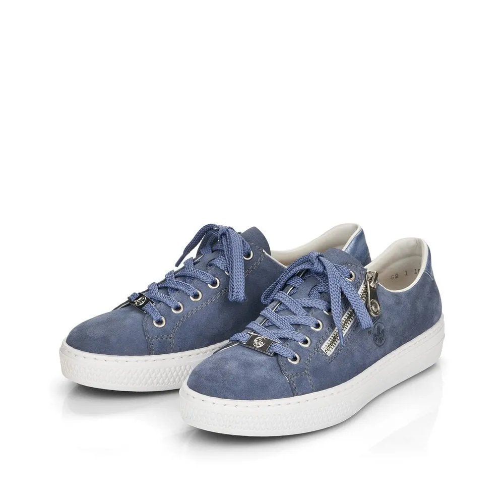 Rieker L59L1 Ladies Trainer Blue