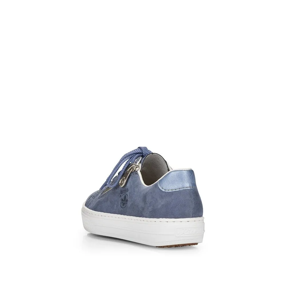 Rieker L59L1 Ladies Trainer Blue