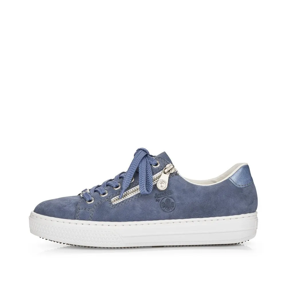 Rieker L59L1 Ladies Trainer Blue