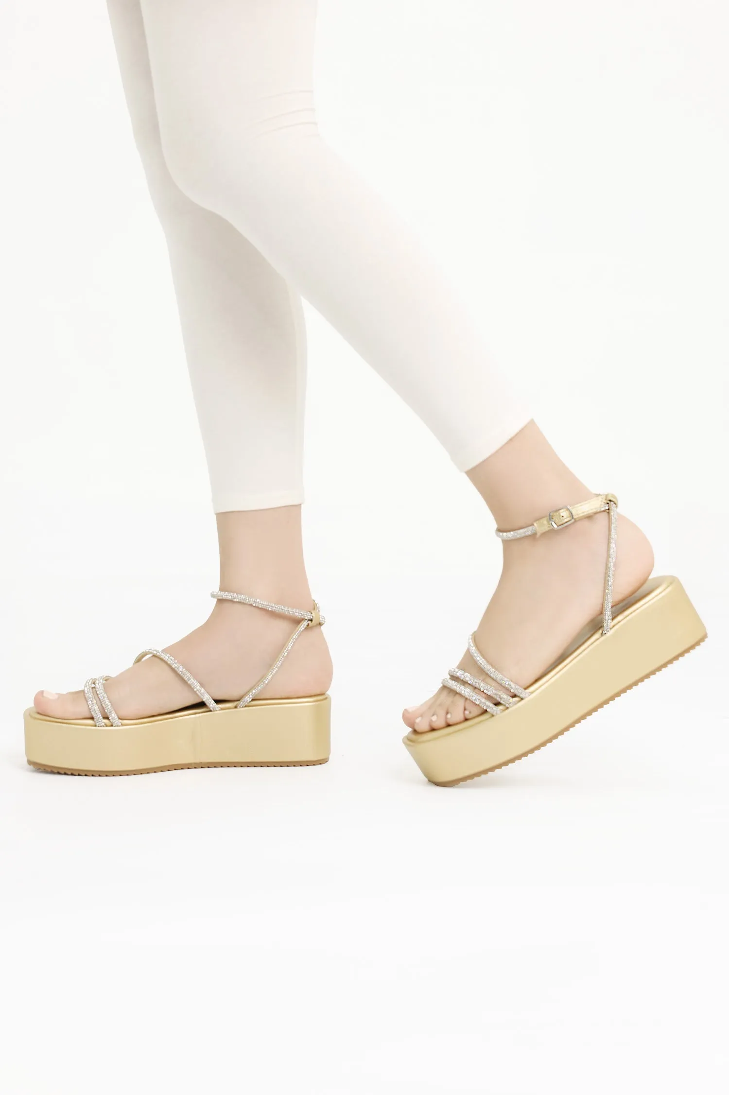 SERENE STRIDE SANDALS-GOLD