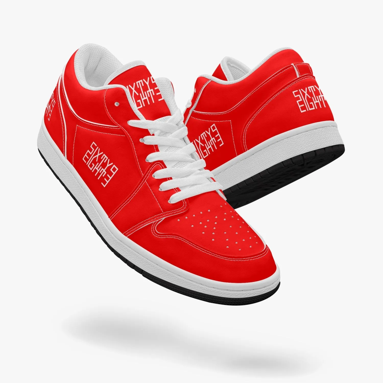 Sixty Eight 93 Logo White Red SENTLT1 Shoes