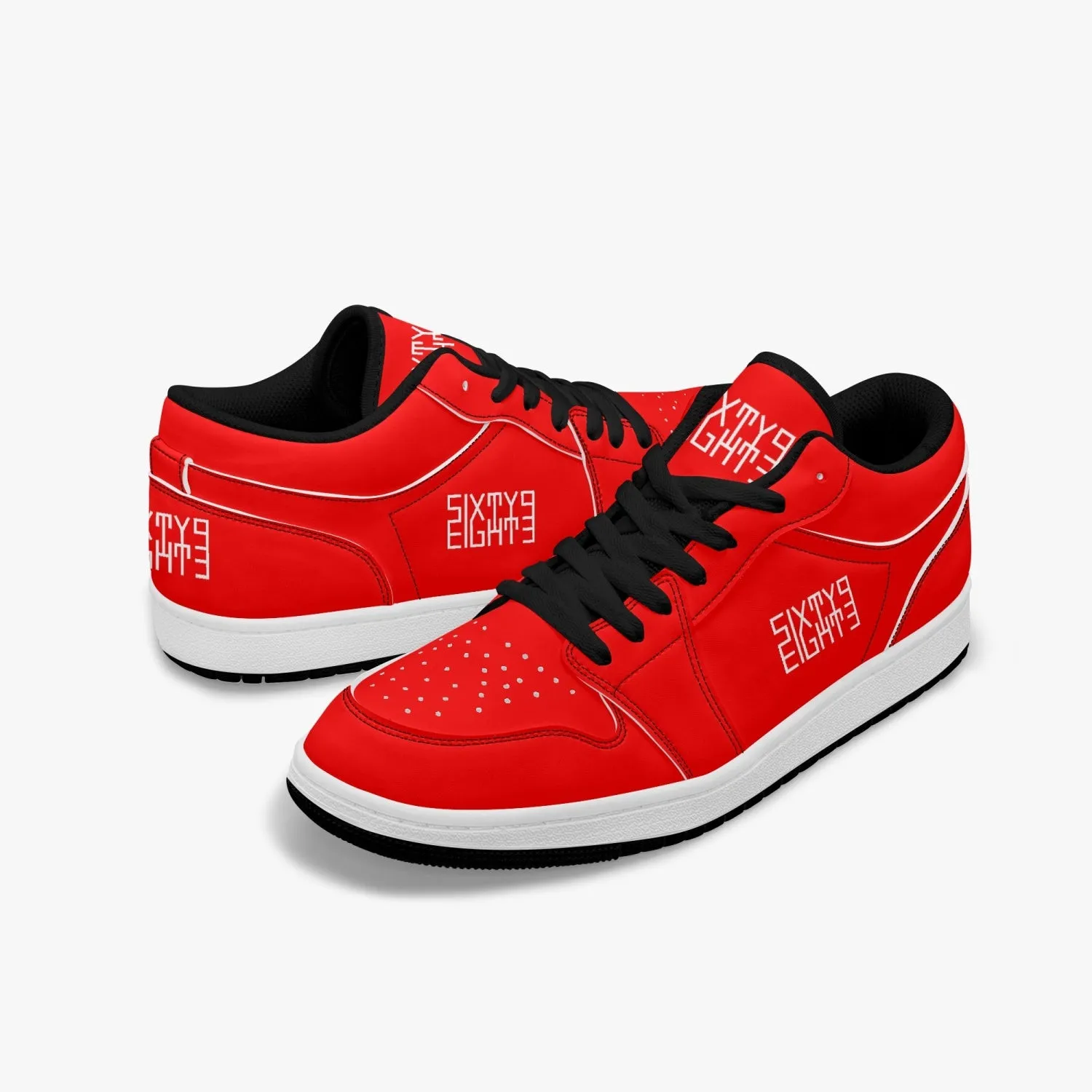 Sixty Eight 93 Logo White Red SENTLT1 Shoes