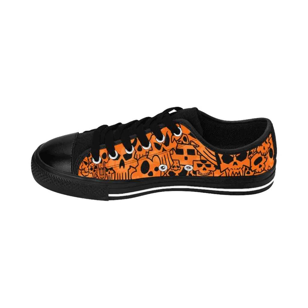 Skully Orange Men's Sneakers