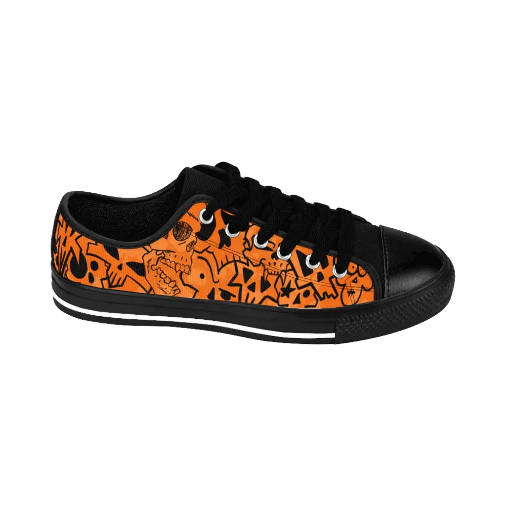 Skully Orange Men's Sneakers