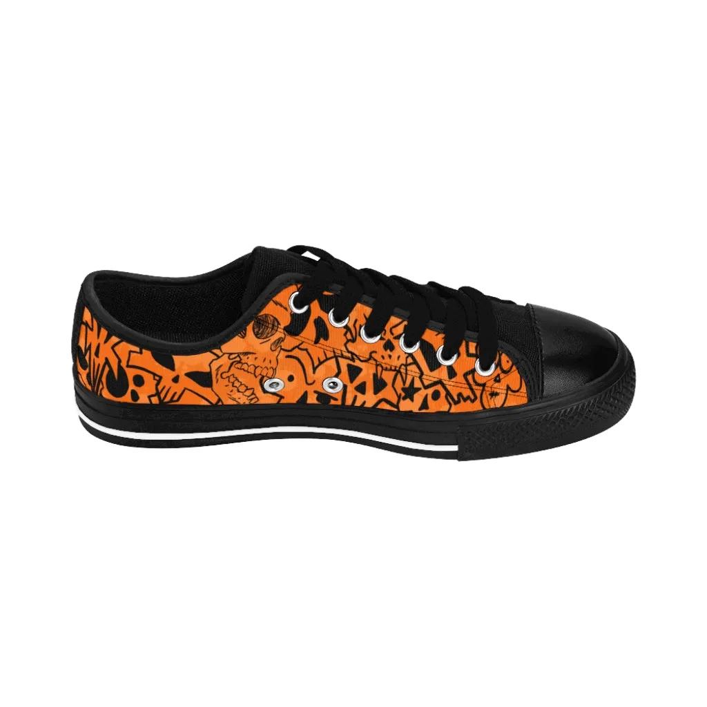 Skully Orange Men's Sneakers