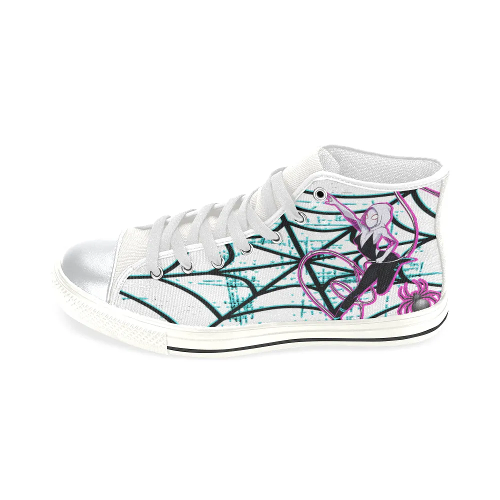 SpiderGirl High Top Canvas Sneakers, Big Kids Size 1-6