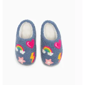 Star, Heart and Rainbow Cozy Slippers for Kids