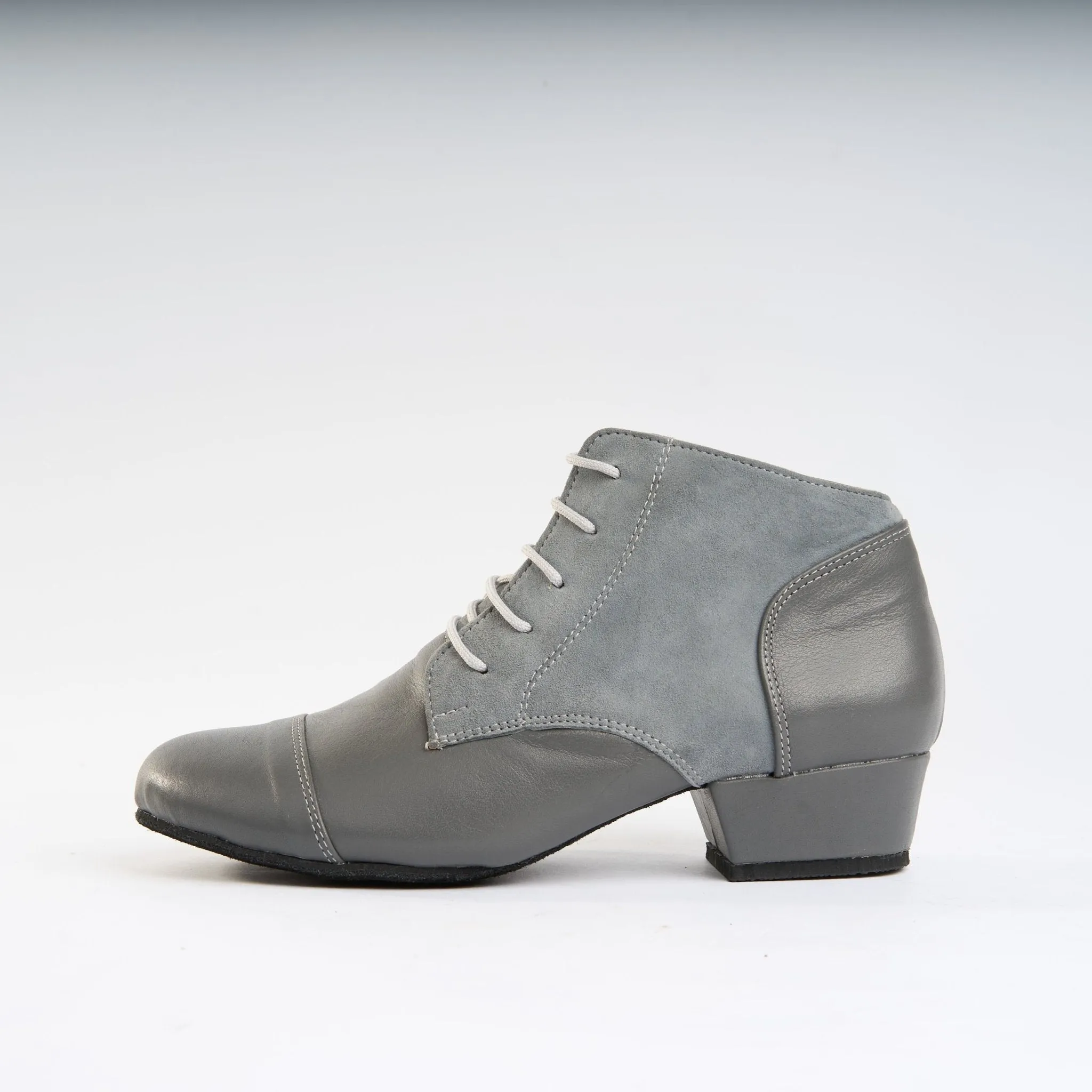 Subtle Grey Suede and Leather - Handmade Tango Trainers - Tita C 9300