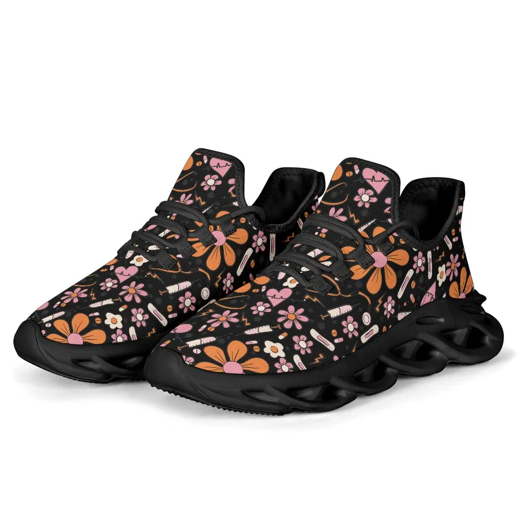 Sunflower Stethoscope Pink Sneakers