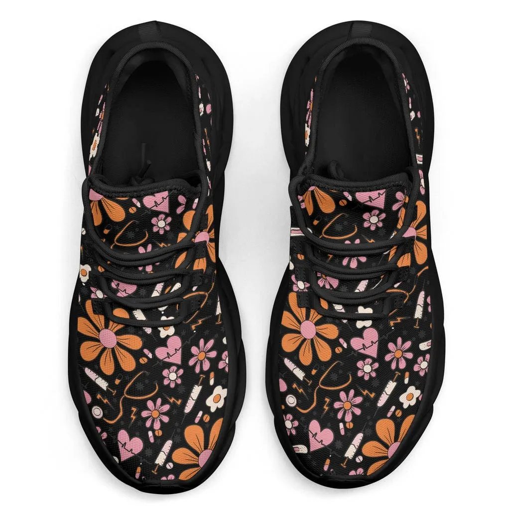 Sunflower Stethoscope Pink Sneakers