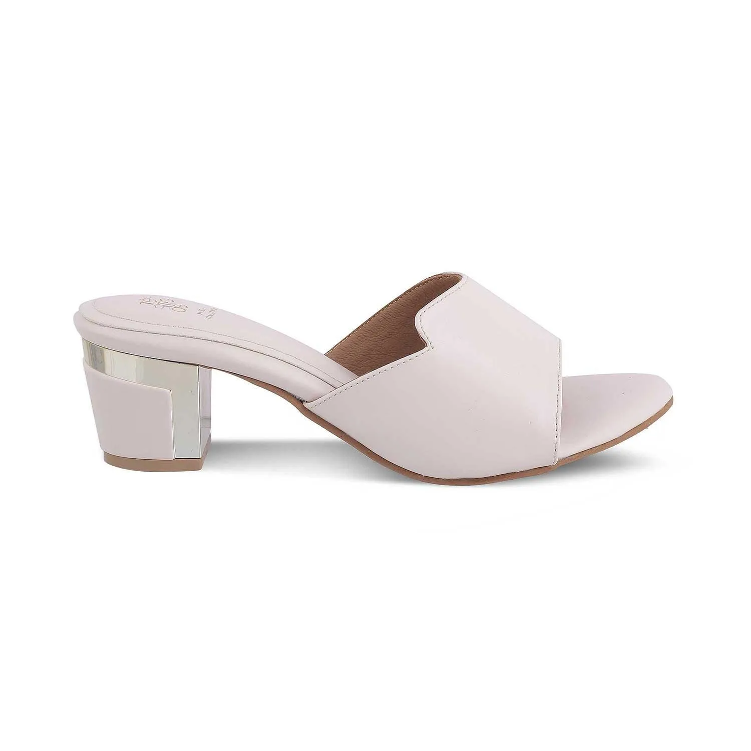 The Cuenca Beige Women's Dress Block Heel Sandals Tresmode