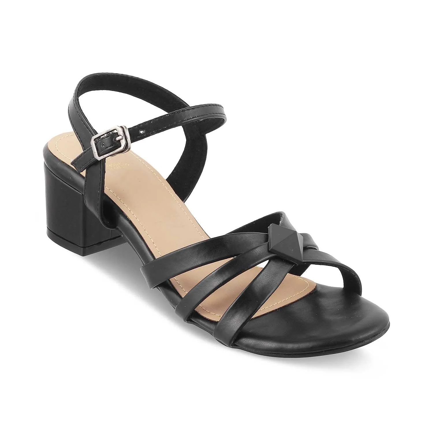 The Parma Black Women's Dress Block Heel Sandals Tresmode