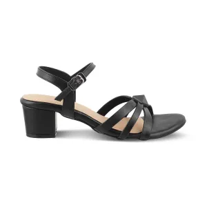 The Parma Black Women's Dress Block Heel Sandals Tresmode