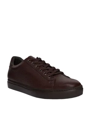 Travis Deerskin Lacep Sneaker in Dark Brown