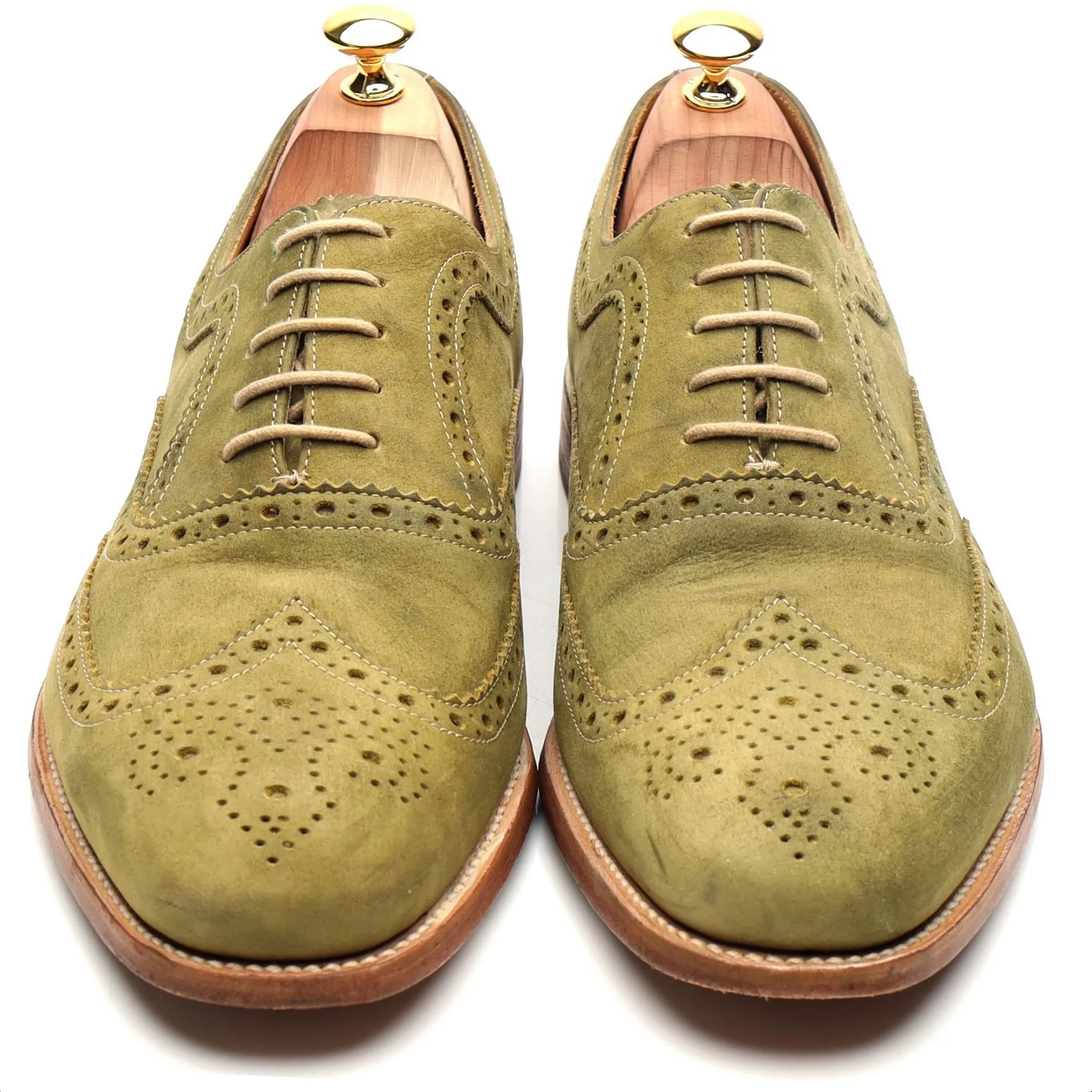 'Tye' Green Nubuck Suede Oxford Brogues UK 11