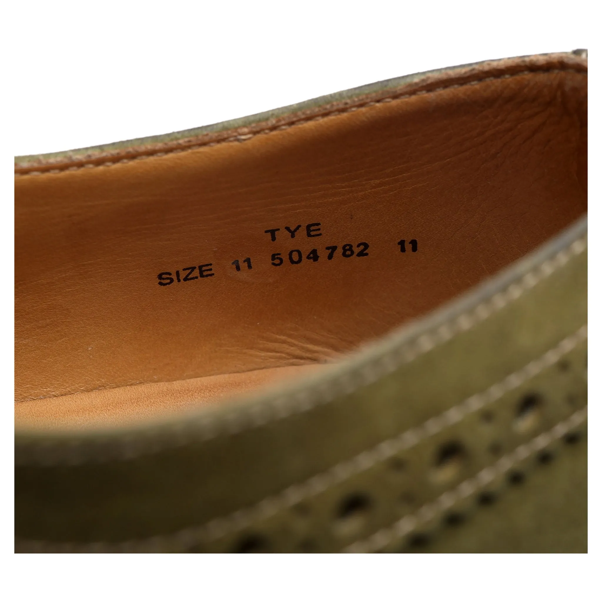 'Tye' Green Nubuck Suede Oxford Brogues UK 11