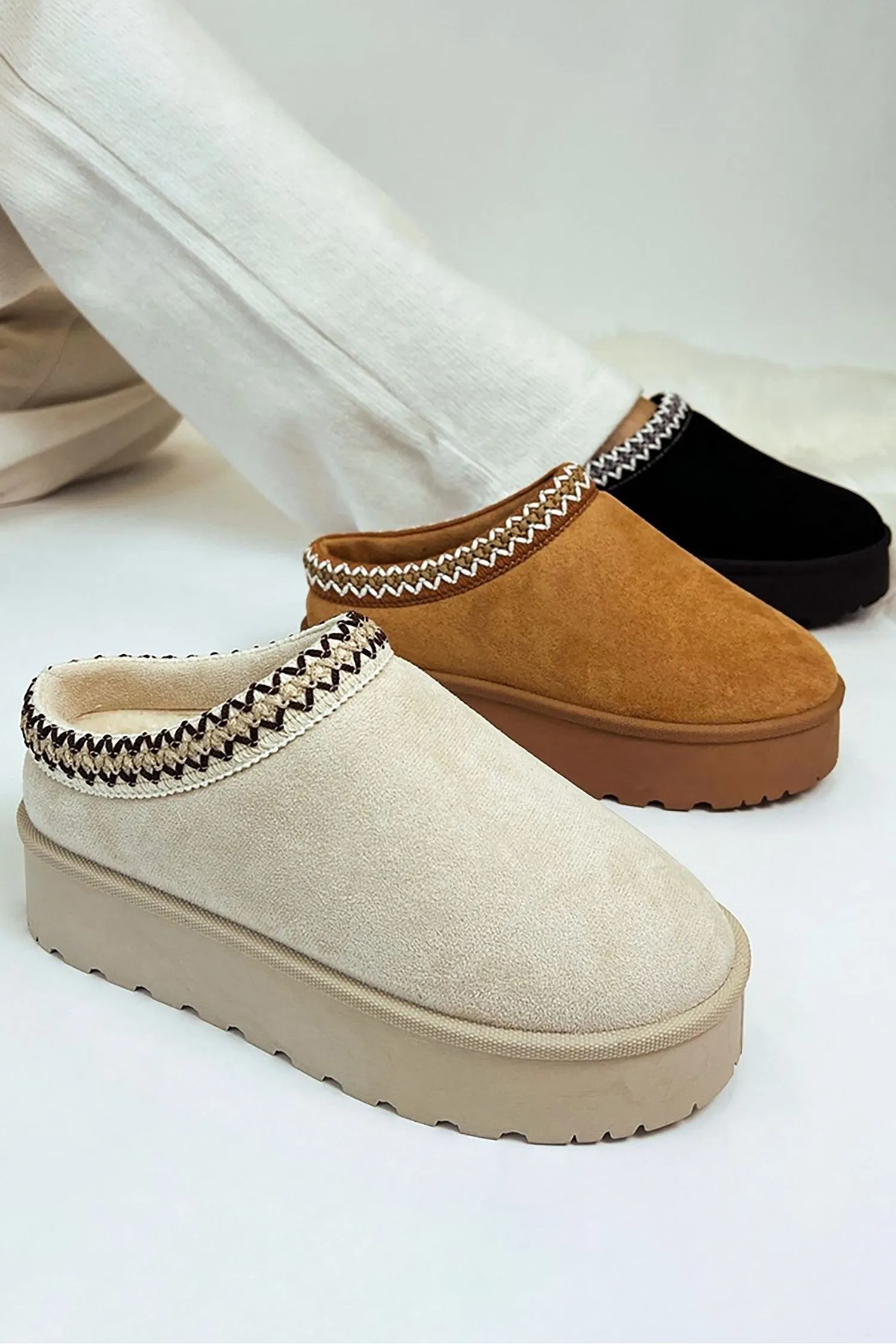 UGG style platform slipper