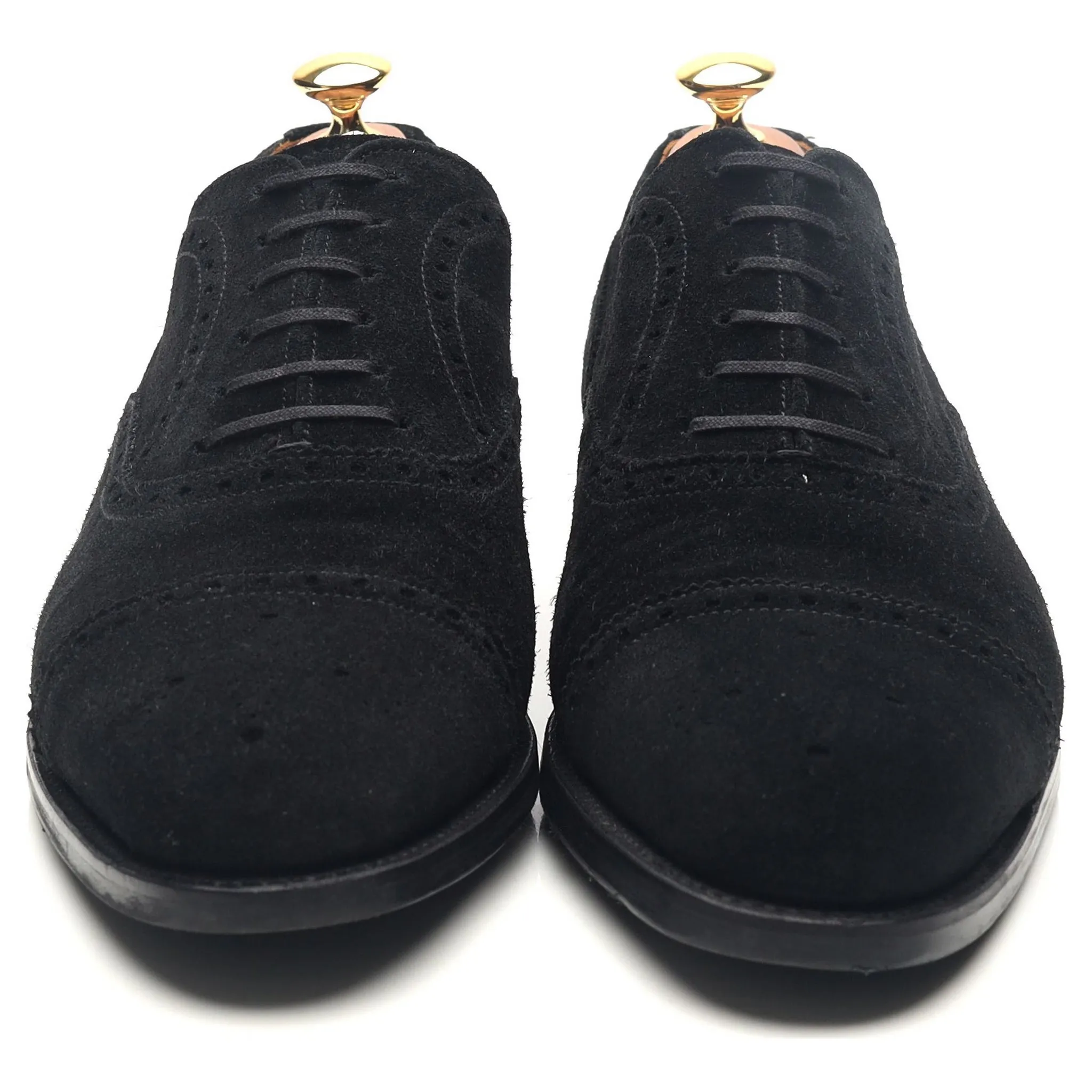 'Wenatchee' Black Suede Oxford Semi Brogues UK 10 E