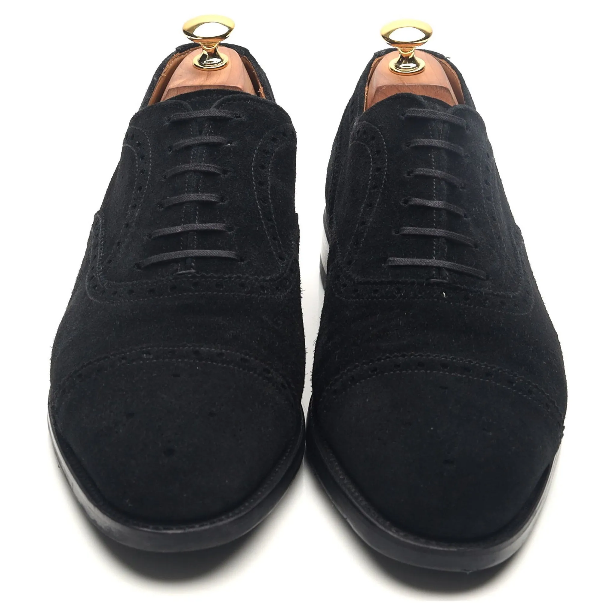 'Wenatchee' Black Suede Oxford Semi Brogues UK 10 E