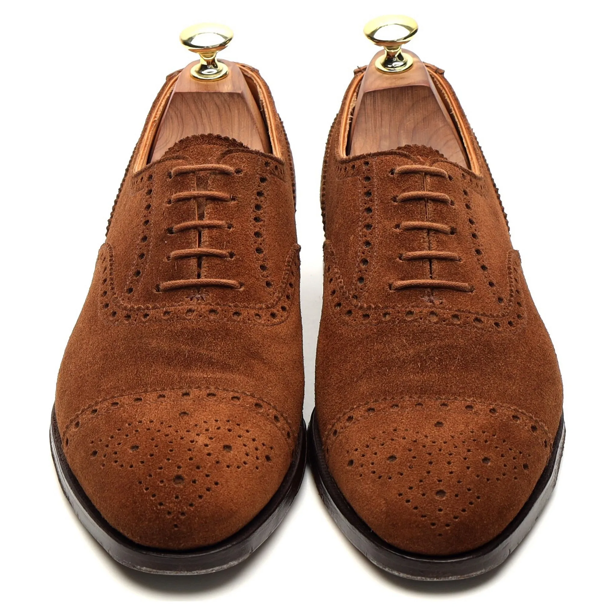 'Westfield' Tobacco Tan Brown Suede Oxford Brogue UK 6.5 E