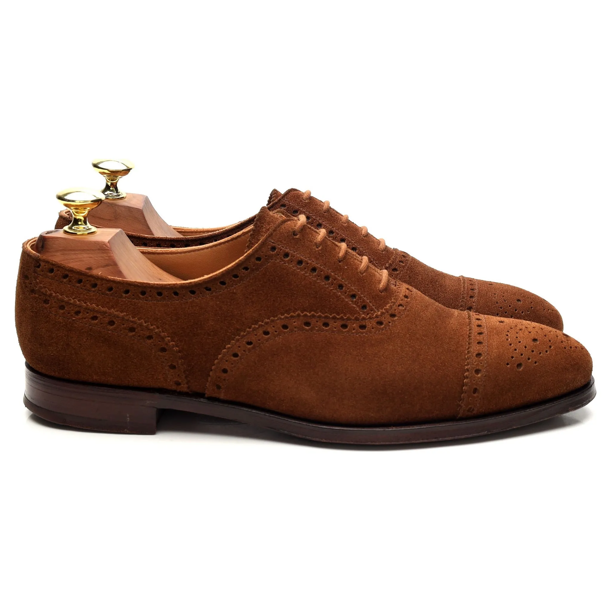 'Westfield' Tobacco Tan Brown Suede Oxford Brogue UK 6.5 E