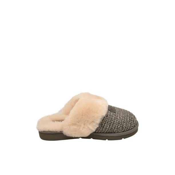 Women's UGG Cozy Knit Slippers in Charcoal