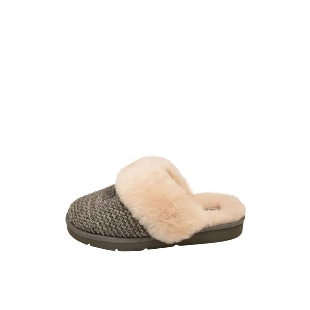 Women's UGG Cozy Knit Slippers in Charcoal